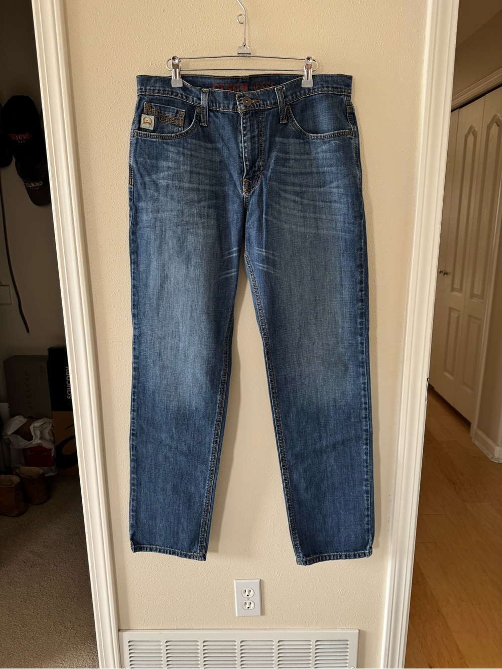 Cinch Jesse Men’s 34 X 34 Slim Straight Medium Stone Denim 5-Pocket Jeans